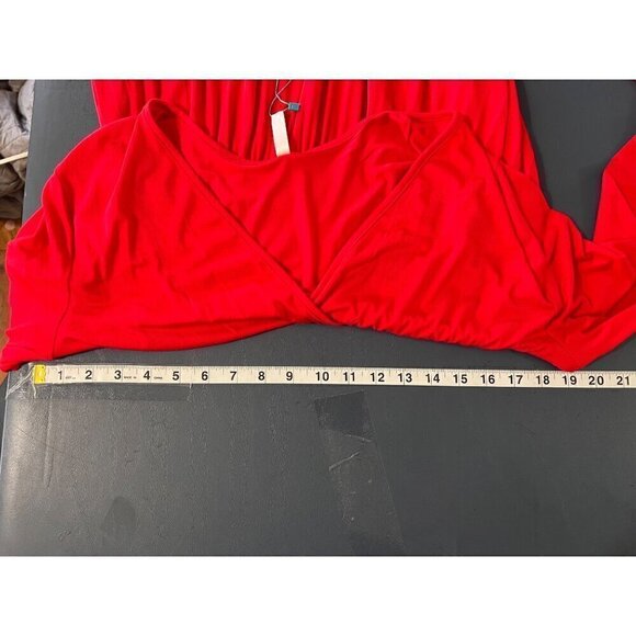 NEW Lilbetter Women's Red Long Sleeve Maxi Dress XL - Picture 8 of 10